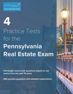 bokomslag 4 Practice Tests for the Pennsylvania Real Estate Exam