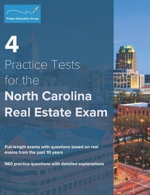 bokomslag 4 Practice Tests for the North Carolina Real Estate Exam