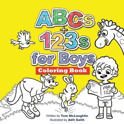 ABCs and 123s for Boys Coloring Book 1