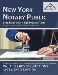 bokomslag New York Notary Public Prep Book with 3 Full Practice Tests