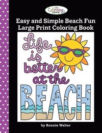 bokomslag Coloring Cafe-Easy and Simple Beach Fun Large Print Coloring Book