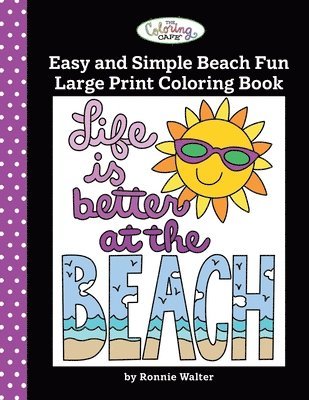 bokomslag Coloring Cafe-Easy and Simple Beach Fun Large Print Coloring Book