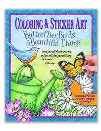 bokomslag Coloring & Sticker Art Butterflies, Birds & Beautiful Things