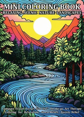 bokomslag Mini Coloring Book Relaxing Scenic Nature Landscapes
