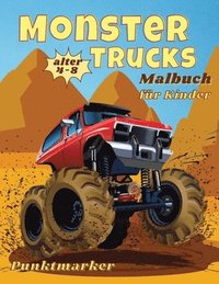 bokomslag Monster Trucks Frbung Buch Punktmarker Geschicklichkeit mit der Schere