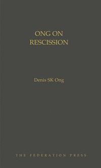 bokomslag Ong on Rescission