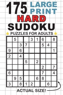 bokomslag 175 Large Print Hard Sudoku Puzzles for Adults