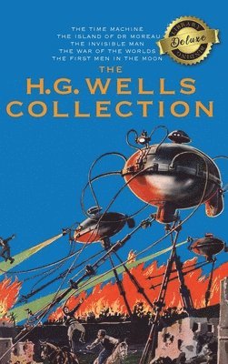 bokomslag H. G. Wells Collection (5 Books in 1) The Time Machine, The Island of Doctor Moreau, The Invisible Man, The War of the Worlds, The First Men in the Moon (Deluxe Library Binding)