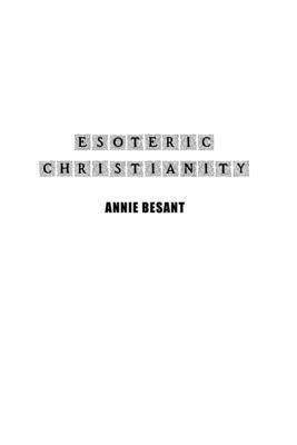 bokomslag Esoteric Christianity