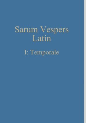 bokomslag Sarum Vespers Latin I