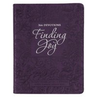 bokomslag Finding Joy - 366 Devotions, Purple Floral Faux Leather Devotional for Women