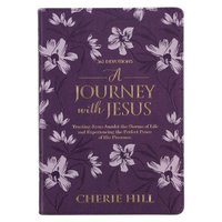 bokomslag A Journey with Jesus 365 Devotions for Women, Purple Floral Faux Leather Flexcover