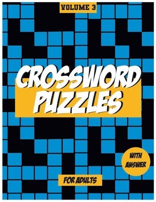 Fun Activity Books - Crossword Puzzles For Adults, Volume 3, Häftad