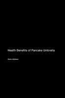 bokomslag Health Benefits of Pancake Umbrella