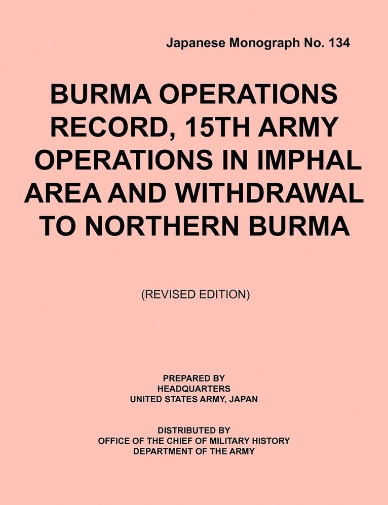 Burma Operations Record 1