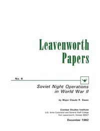 bokomslag Soviet Night Operations in World War II