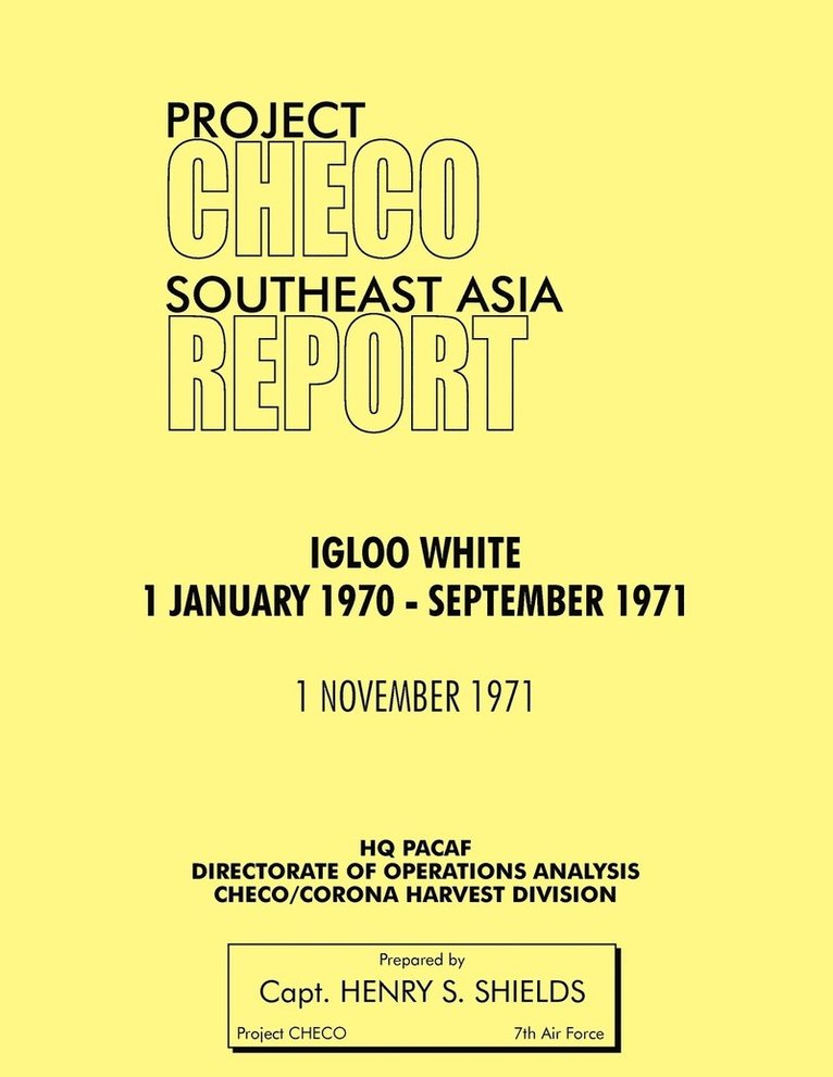 Project CHECO Southeast Asia Study 1