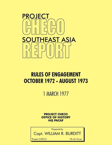 William R. Burditt, HQ PACAF Project CHECO - Project CHECO Southeast Asia Study, Häftad