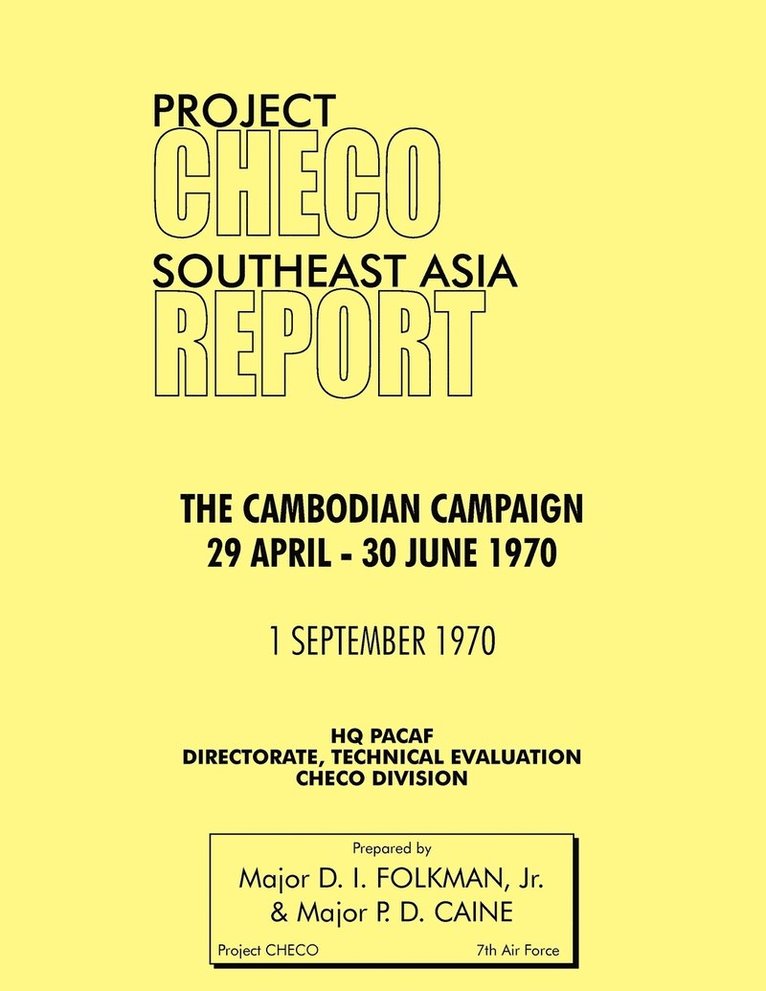 Project CHECO Southeast Asia Study 1