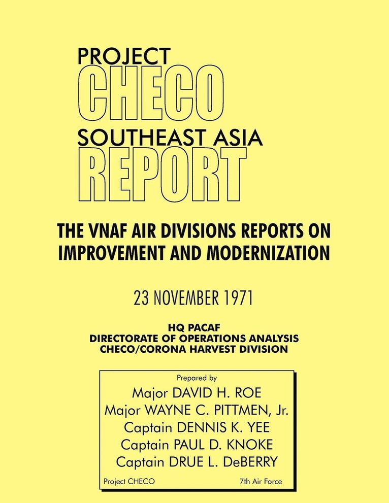 Project CHECO Southeast Asia Report 1