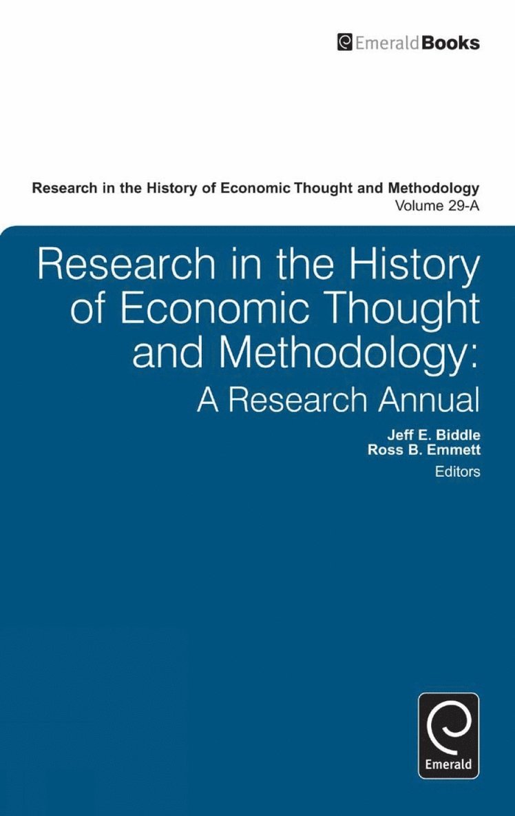 Research in the History of Economic Thought and Methodology 1