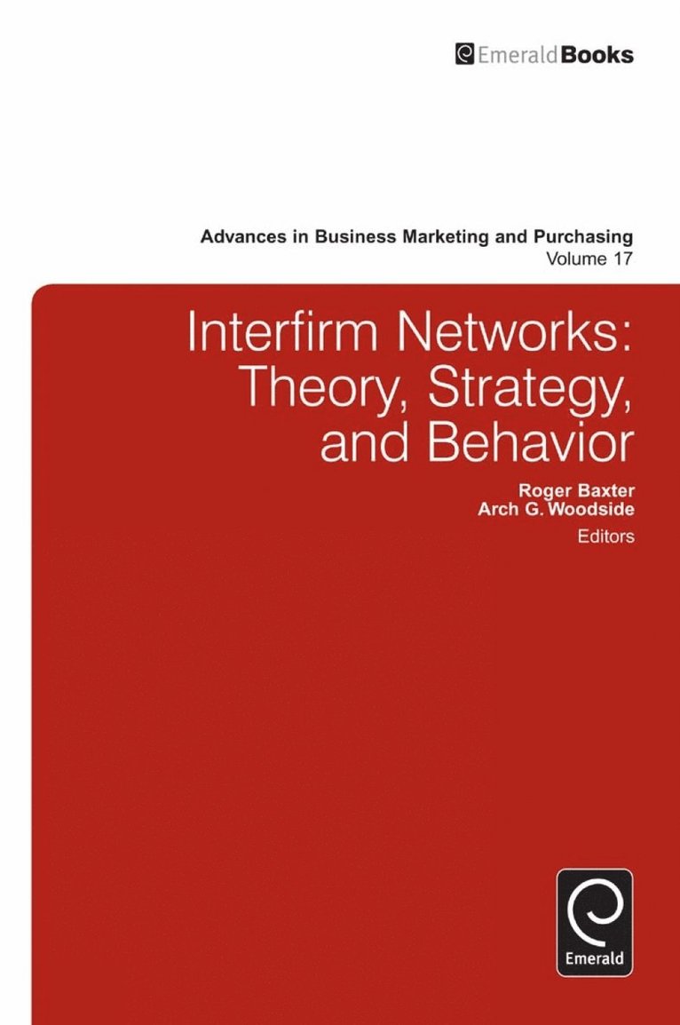 Roger Baxter, Arch G. Woodside - Interfirm Business-to-Business Networks, Inbunden