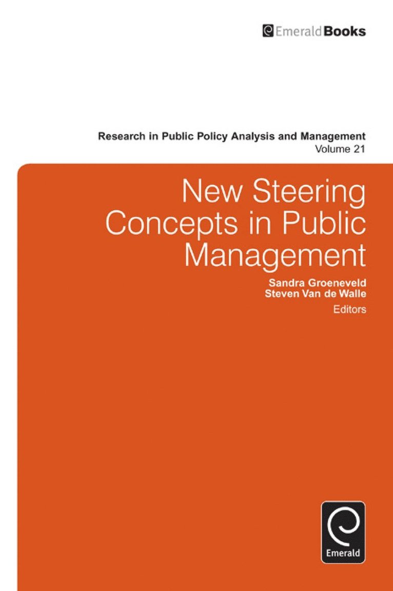 Steven Van de Walle, Sandra Groeneveld, Steven Van de Walle, Steven van de Walle - New Steering Concepts in Public Management, Inbunden