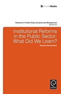 bokomslag Institutional Reforms in the Public Sector
