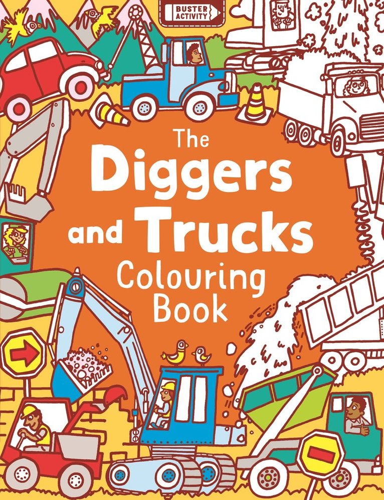 Diggers and Trucks Colouring Book