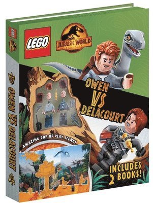 LEGO Jurassic World: Owen vs Delacourt (Includes Owen and Delacourt LEGO minifigures, pop-up play scenes and 2 books) 1