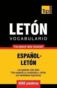bokomslag Vocabulario español-letón - 9000 palabras más usadas