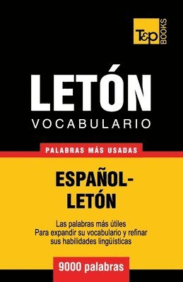 bokomslag Vocabulario español-letón - 9000 palabras más usadas