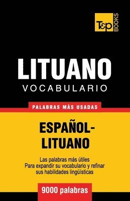 bokomslag Vocabulario español-lituano - 9000 palabras más usadas