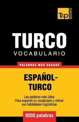 bokomslag Vocabulario español-turco - 9000 palabras más usadas
