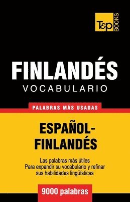 bokomslag Vocabulario español-finlandés - 9000 palabras más usadas
