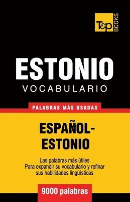 bokomslag Vocabulario español-estonio - 9000 palabras más usadas