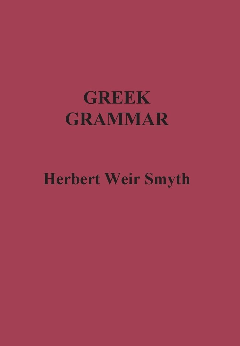 Greek Grammar 1