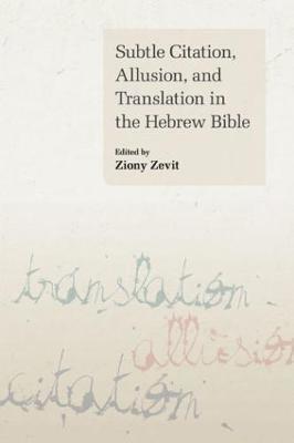 bokomslag Subtle Citation, Allusion and Translation in the Hebrew Bible