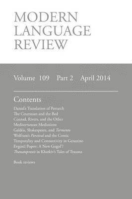 bokomslag Modern Language Review (109
