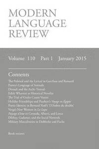 bokomslag Modern Language Review (110