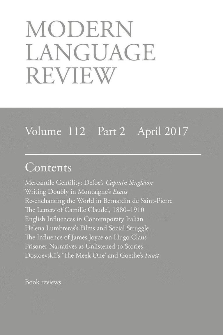 D F Connon, D. F. Connon - Modern Language Review (112, Häftad