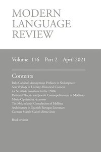 bokomslag Modern Language Review (116