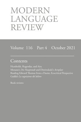 Derek Connon - Modern Language Review (116, Häftad
