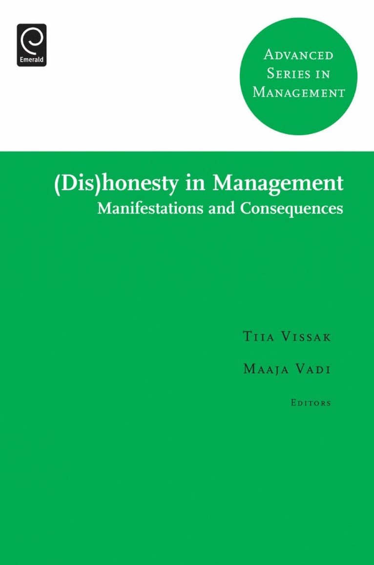 Tiia Vissak, Tiia Vissak, Maaja Vadi - (Dis)honesty in Management, Inbunden