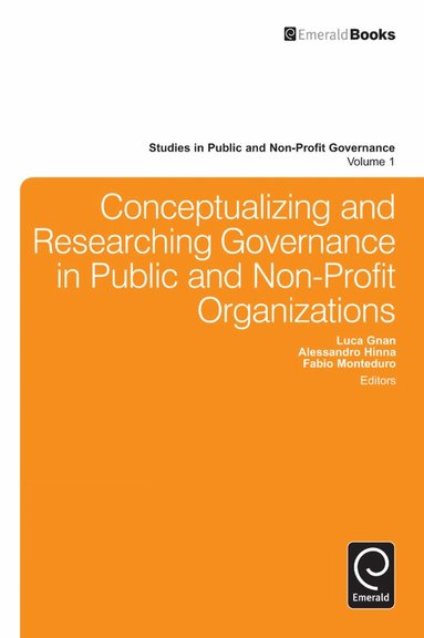 Luca Gnan, Alessandro Hinna, Fabio Monteduro - Conceptualizing and Researching Governance in Public and Non-Profit Organizations, Inbunden