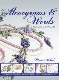 bokomslag Monograms and words - in ribbon embroidery