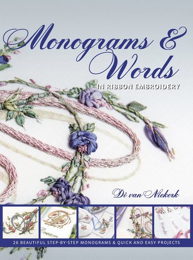 bokomslag Monograms and words - in ribbon embroidery