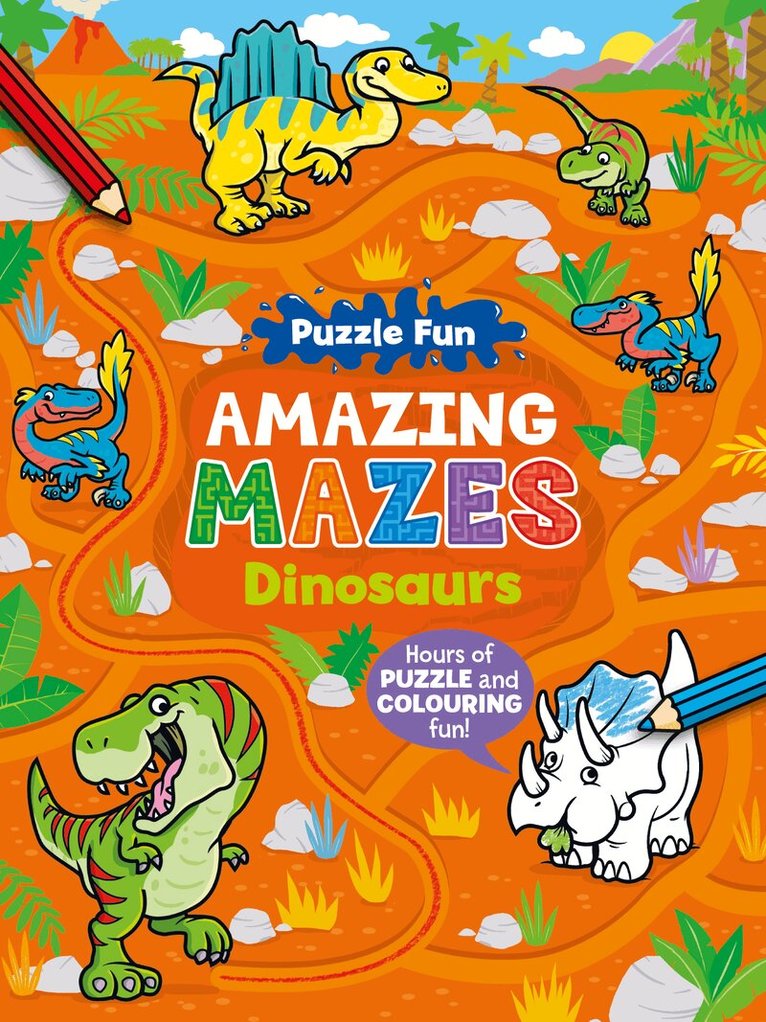 Puzzle Fun Amazing Mazes: Dinosaurs, Häftad