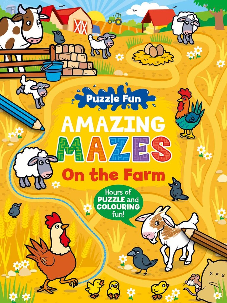 Puzzle Fun Amazing Mazes: On the Farm, Häftad