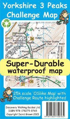 bokomslag Yorkshire 3 Peaks Challenge Map and Guide